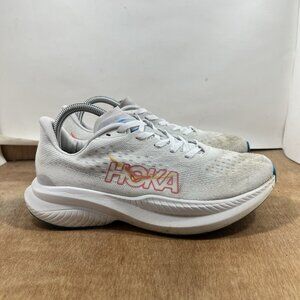 Hoka One One Mach 6 Shoes Women's Size 9B White Running Athletic Sneakers